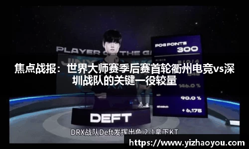 焦点战报：世界大师赛季后赛首轮衢州电竞vs深圳战队的关键一役较量