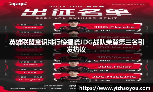 英雄联盟意识排行榜揭晓JDG战队荣登第三名引发热议